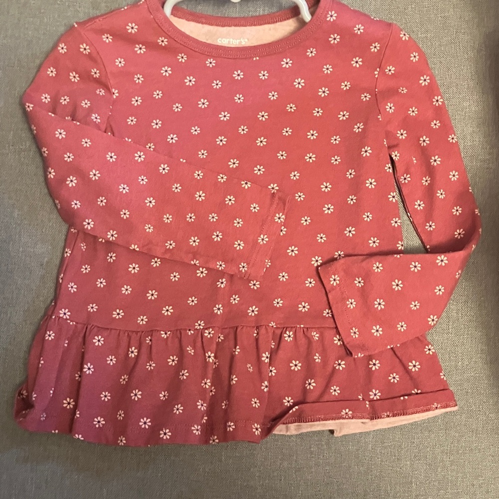 Carter's Pink Floral Long Sleeve Top